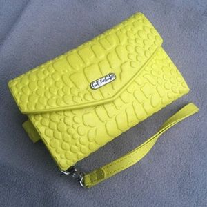 CROCS Bright Yellow Rubber Phone Case/Wallet